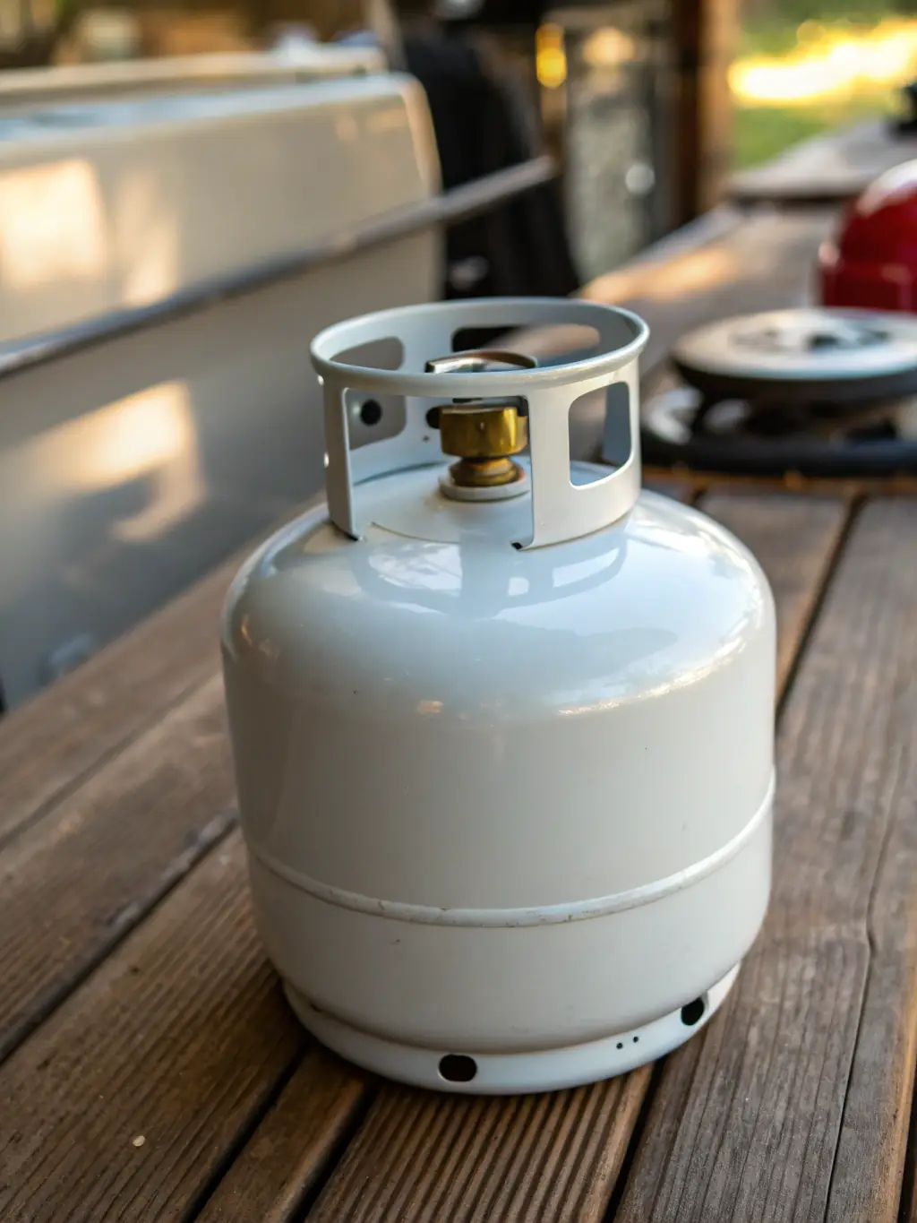 A variety of different sized propane tanks, illustrating the range of options available to suit different forklift fleets.